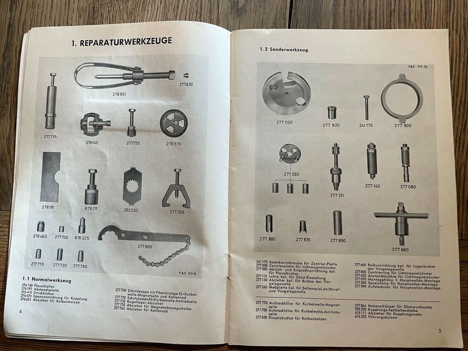 SACHS 50 Reparaturanweisung / Ausgabe März 1955 in Weikersheim