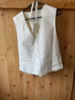 Wilvorst Weste gilet einstecktuch Krawatte Anzug ivory  Gr 9t Sachsen-Anhalt - Magdeburg Vorschau