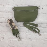 Crossbody Tasche Zusatzgurt Echt Leder Olive Bag Handtasche Nordrhein-Westfalen - Zülpich Vorschau