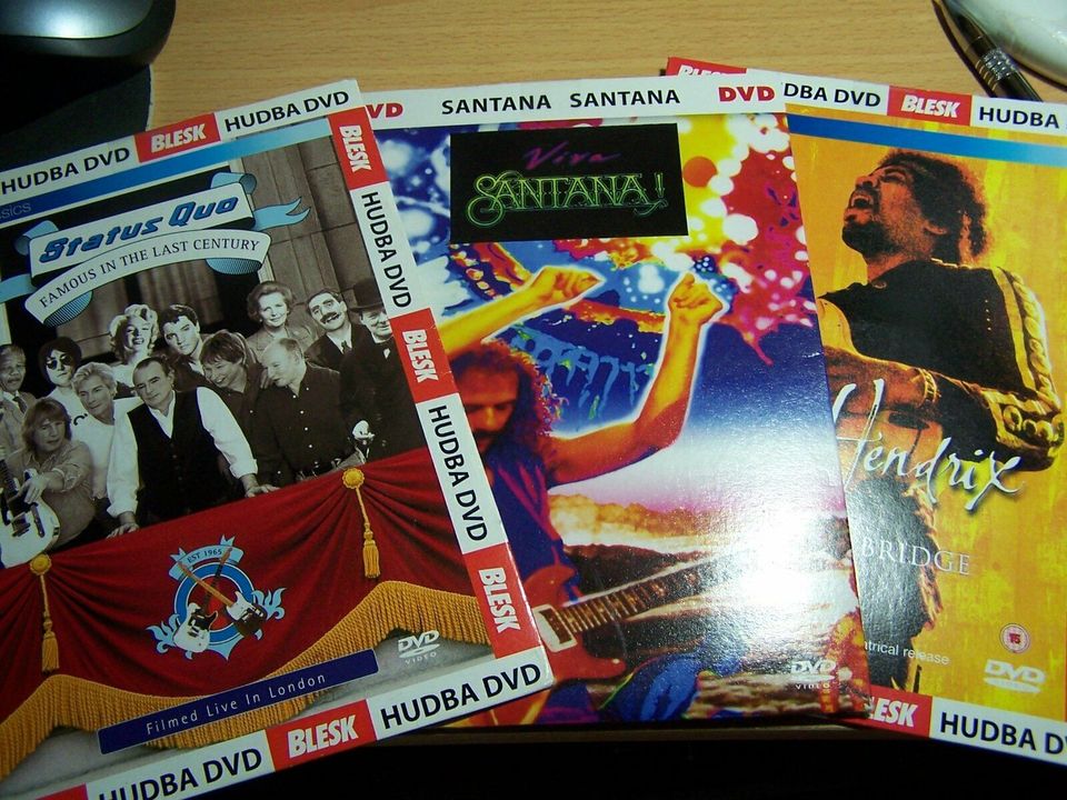 3 DVD Santana Viva Sa. / Jimi Hendrix Rainbow Bridge / Status Quo in Chemnitz