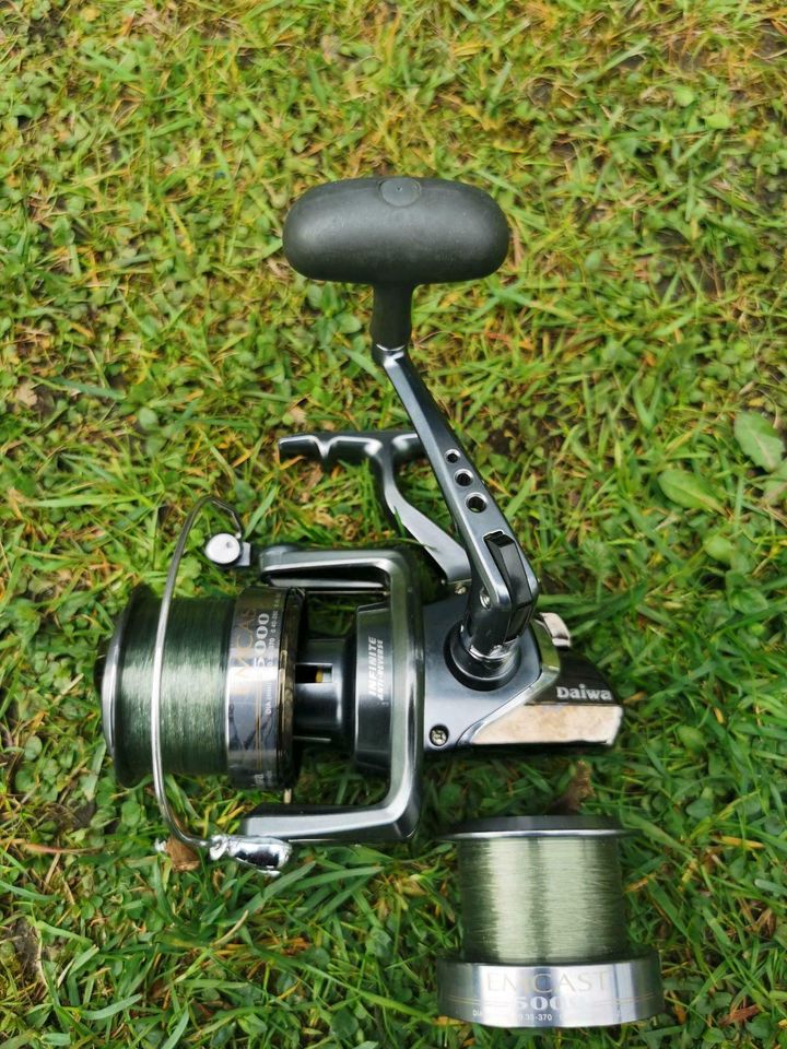 Daiwa Emcast 5000 + Ersatzspule Angelrolle Karpfenrolle Carp TOP! in Bad Bentheim