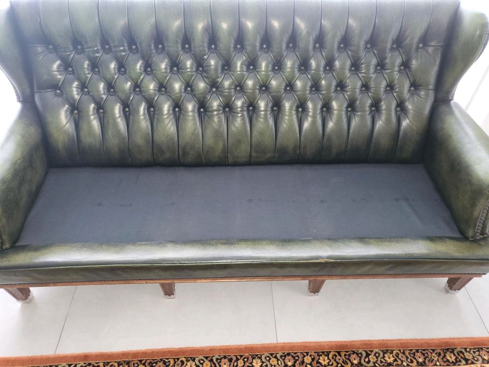 Chesterfield Sofagarnitur Echtleder Couchset in Algermissen