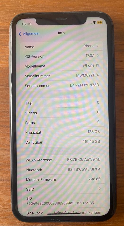 I Phone 11 128GB Simlock frei ohne Zubehör in Weil a. Lech