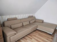 Eck-Couch Eck-Sofa beige Leder-Couch Nordrhein-Westfalen - Eschweiler Vorschau