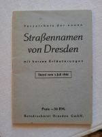 Straßennamenverzeichnis von Dresden von 1946 Dresden - Innere Altstadt Vorschau