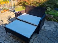 Rattan sofa 2 sitze mit Fusshocker Hessen - Hanau Vorschau