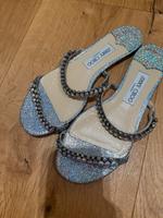 Jimmy Choo Glitzer-Sandalen mit Strass , 39 Original Nordrhein-Westfalen - Meerbusch Vorschau