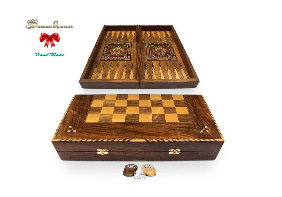 Neu 50cm Holz Backgammon,Schachspiel,zzgl.Holz Steine&Figuren. in Hamburg