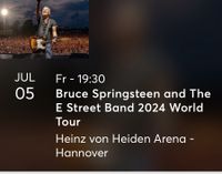 Brice Springsteen Ticket 5.07. Hannover Niedersachsen - Osnabrück Vorschau