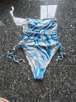 H&M Badeanzug High Leg Gr 36 Blau Weiß neuwertig Bayern - Fürth Vorschau