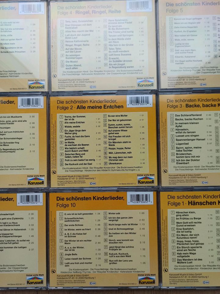 9 x Kinderlieder CDs ca. 160 Lieder Versand gratis in Rednitzhembach