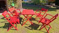 DDR Garten Sitzmöbel in rot Sachsen-Anhalt - Zörbig Vorschau
