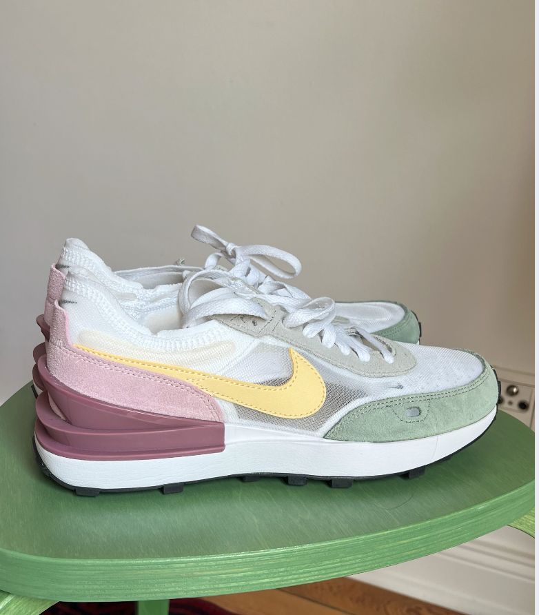 Nike Waffle 1 weiß grün rosa gelb, wie neu, Sneaker, Größe 40 in Hamburg