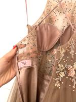 Vera Mont Abend-/Ballkleid mit Tüll Beige Pailletten Niedersachsen - Leer (Ostfriesland) Vorschau