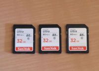 SD Speicherkarte SanDisk Ultra 32Gb 3 Stück Sachsen-Anhalt - Helbra Vorschau