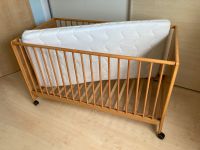 Paidi Kinderbett Babybett 70 x 140 mit Rollen Matratze Bettlaken Baden-Württemberg - Filderstadt Vorschau