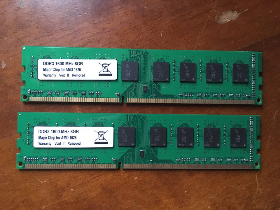 2 x 8 GB major chip für AMD 1626 DDR3 1600 MHz in Frankfurt am Main