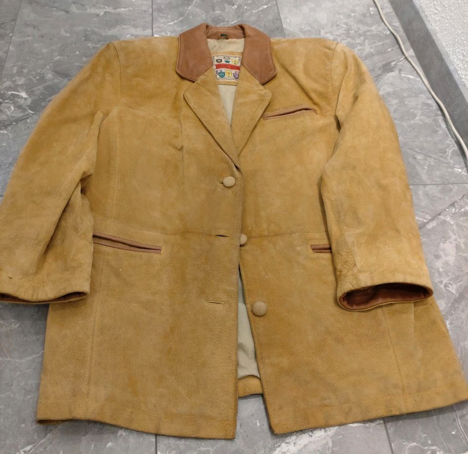 Lederjacke Herren Gr 38 beige gebraucht in Heilbronn