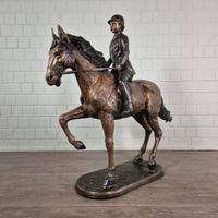 24800 Skulptur Deko-Figur Pferd mit Reiterin Bronze 1,20 m Niedersachsen - Nordhorn Vorschau