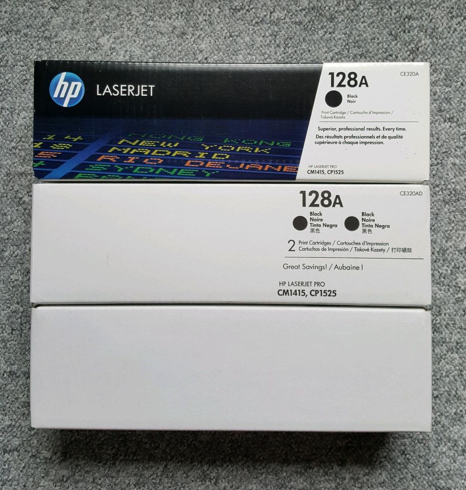 3x HP 128A ORIGINAL TONER NEU & VERSIEGELT, LASERJET PRO DRUCKER in Flensburg