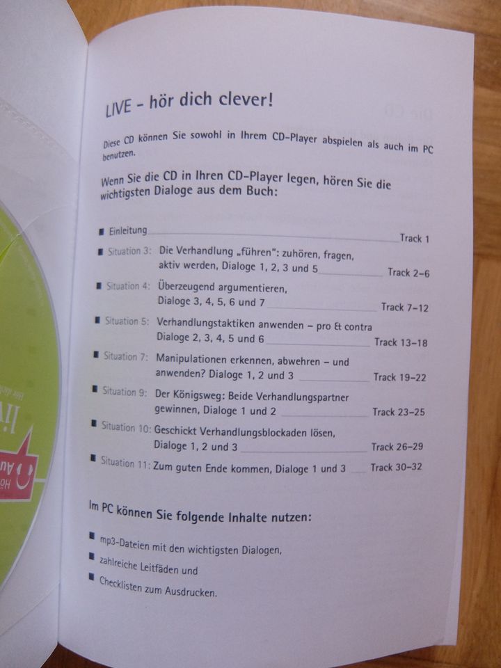 „Erfolgreich verhandeln“, Buch und live-CD, NEU in Erfurt