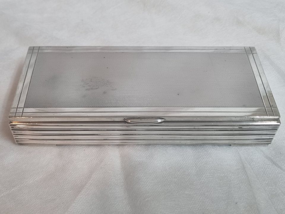 Silberschatulle Silberkassette 830er Silber Dänemark ca. 330,6g in Wittstock/Dosse