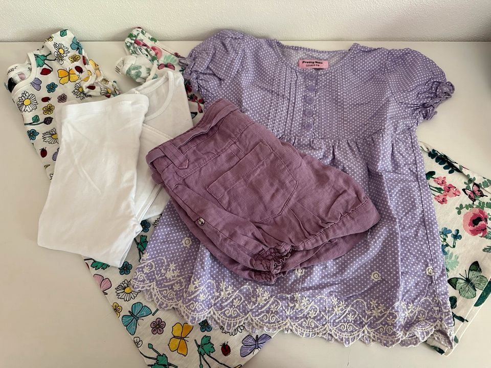 Viller Valla Zara Set Shirt Kleid Leinen Shorts Gr.110 in Rositz