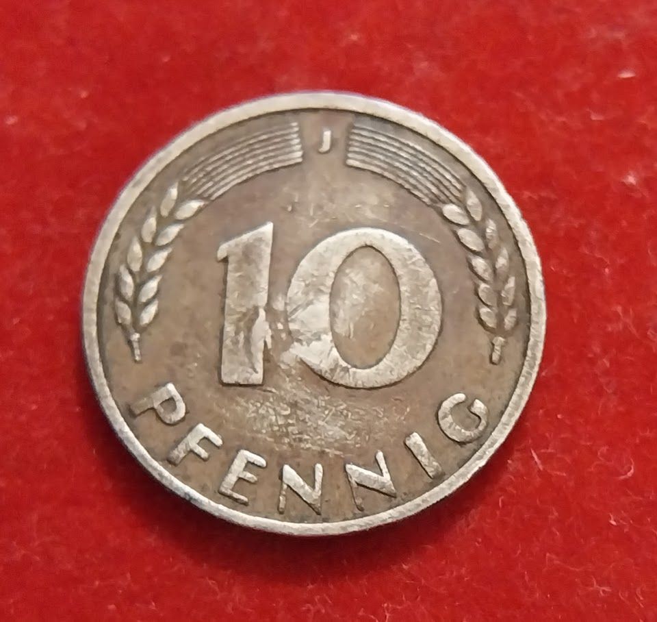 3 Stück 10 Pfennig DM Münze 1x 1949, 2 x 1950 in Lemgo