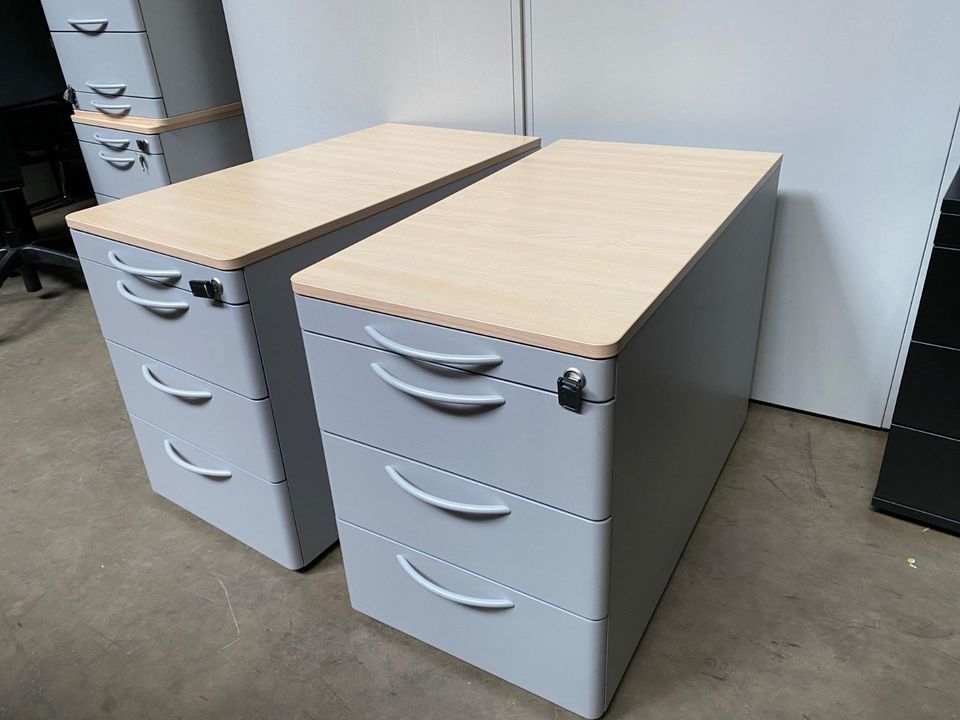 ❗️150x TOP Steelcase Rollcontainer Ahorn Silber/ Aktenschrank /Bürocontainer /Unterschrank /Abschließbar /Hochwertig /Design /Büromöbel /Aktencontainer /preiswert /Lieferung Möglich/ Modern/ Stilvoll in Linden