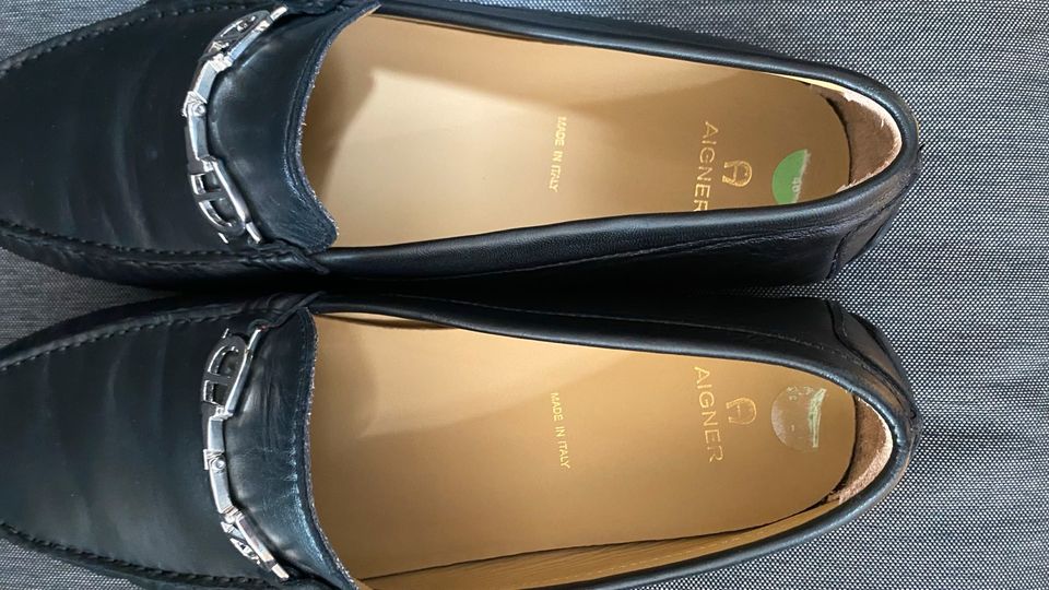 Aigner Slipper Mokassins „Johnny“ neu schwarz 46 in Bremen