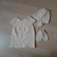 NEU Strickkleid Set 62 68 74 Mütze Handschuhe Natur Nordrhein-Westfalen - Borken Vorschau