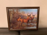 3D Wackelbild Lenticular Kunst Hirsch Tier Gemälde Nordrhein-Westfalen - Langenfeld Vorschau