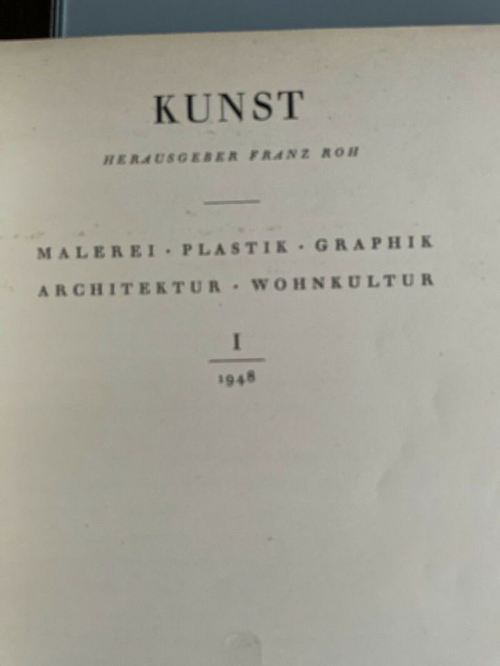 Buch - Kunst- Herausgeber Franz Roh 1948 in Selm