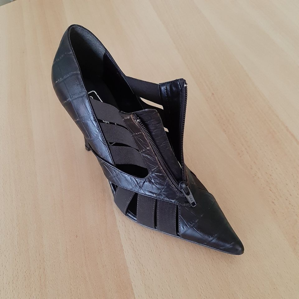 Ashley Brooke Echtleder Pumps Absatz 10 cm  Gr 38 schoko-braun in Bremen