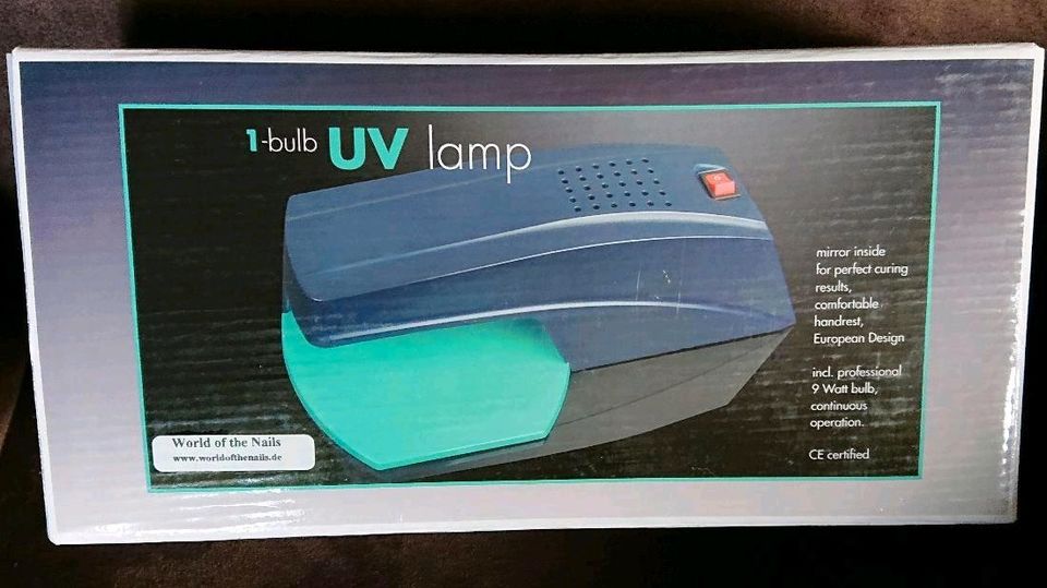 1-bulb UV lamp Lichthärtungslampe zum Aushärten d.Nagelmodellagen in Großenlüder