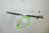 Kinderzimmerlampe LED Helikopter / Holz weiß-grün München - Pasing-Obermenzing Vorschau