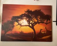 Afrika Wandbild Giraffen Baum Sonnenuntergang Sachsen - Netzschkau Vorschau