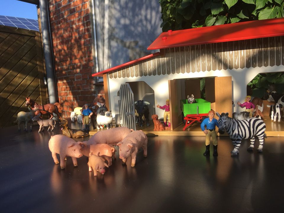 Bauernhof mit Schleichtieren und Siku Trecker 80/90 Jahre in Bothkamp