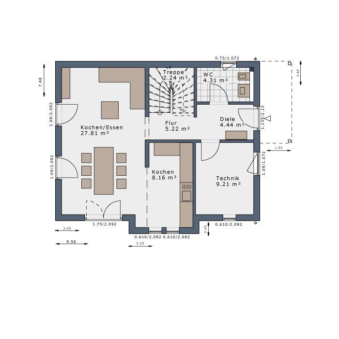 Neubau Schwabenhaus inkl. 549qm Grundstück mit 150t€ KfW Finanzierung !! in Tessin