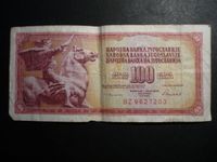 Banknote Papiergeld 100 Dinara 1986 Jugoslavija Friedrichshain-Kreuzberg - Friedrichshain Vorschau