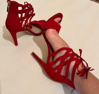 Wunderschöner High Heel Gr. 38 rot oder schwarz Thüringen - Zeulenroda Vorschau