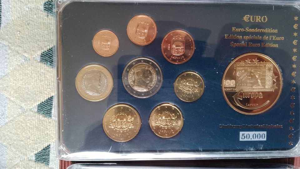 15 x EURO-Spezialsätze mit Medaillen, plus 1 x Deutschland in Kassel