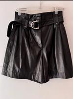Zara Damen Hose Shorts Lederimitat 36/S schwarz Hessen - Bebra Vorschau