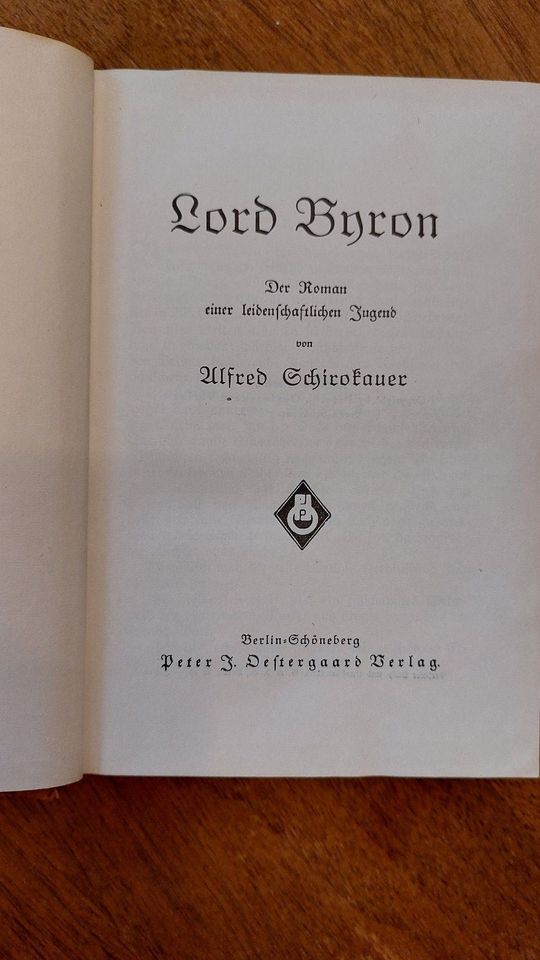" Lord Byron", Alfred Schirokauer in Ilmenau