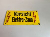 Emailleschild Email Schild Vorsicht Elektro - Zaun Elektrozaun Sachsen - Meißen Vorschau