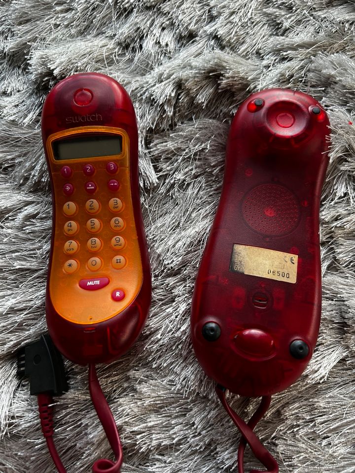 Swatch twinphone TW 01-XD rot/orange Telefon 90er Jahre Vintage in Mainz