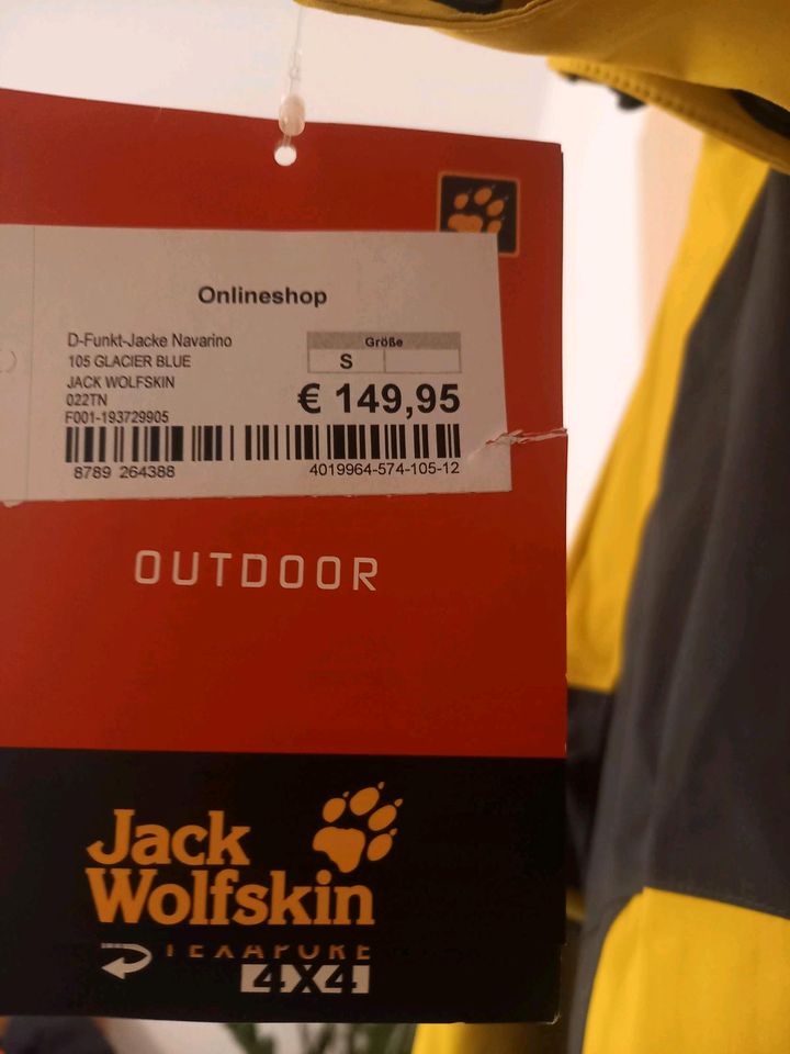 Jack Wolfskin Regenjacke Jacke Gr. S - Navarino yellow green in Allersberg