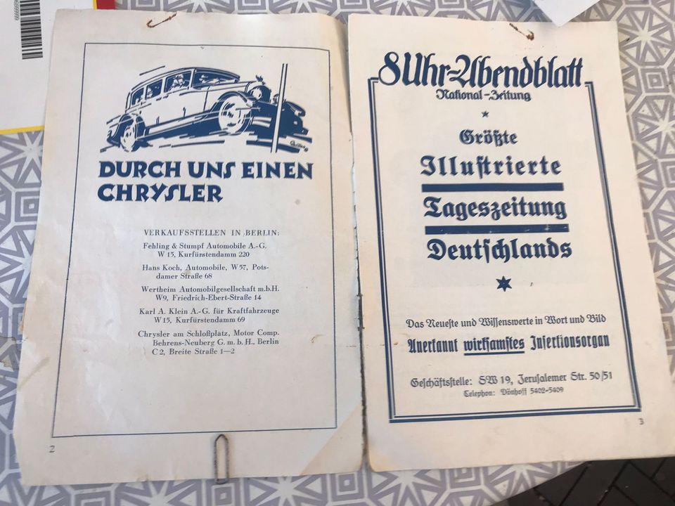 1942 Metropol Theater Ticket Programm Heft der Graf von Luxemburg in Berlin