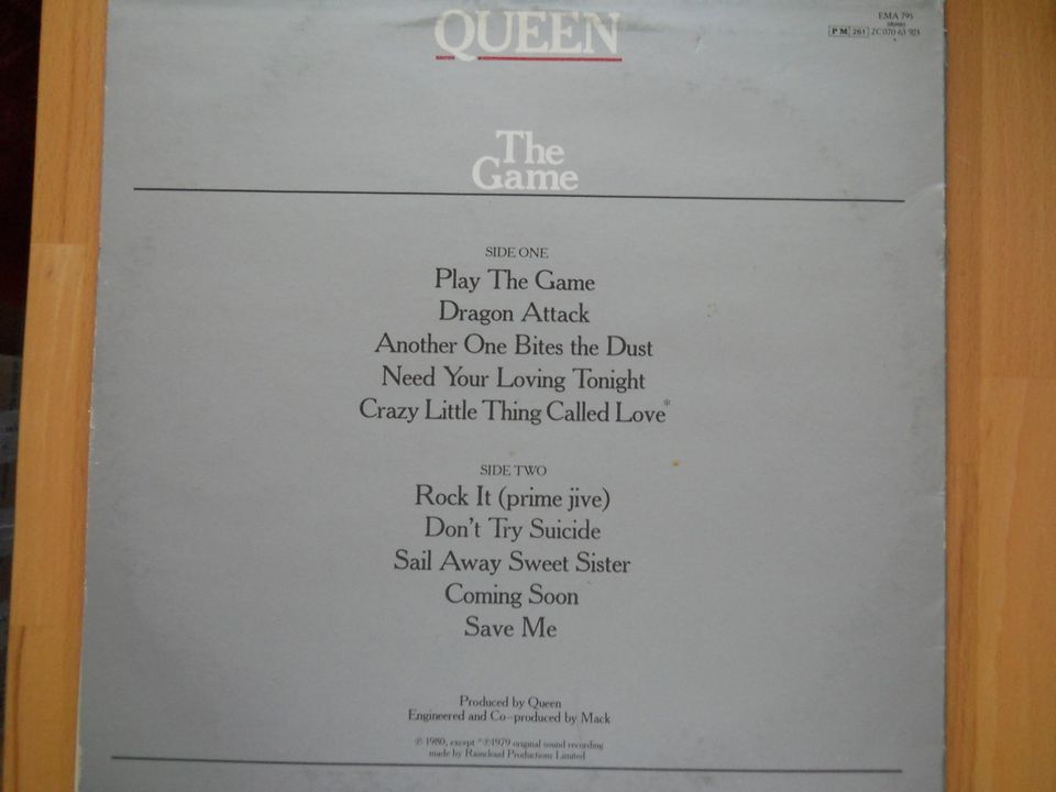 Queen ‎– The Game - Vinyl LP in Buckenhof Mittelfranken