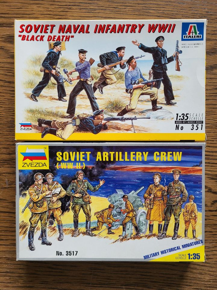 Modellbaufiguren 1:35 WK2: Soviet Naval Infantry/Artillery Crew in Ludwigshafen